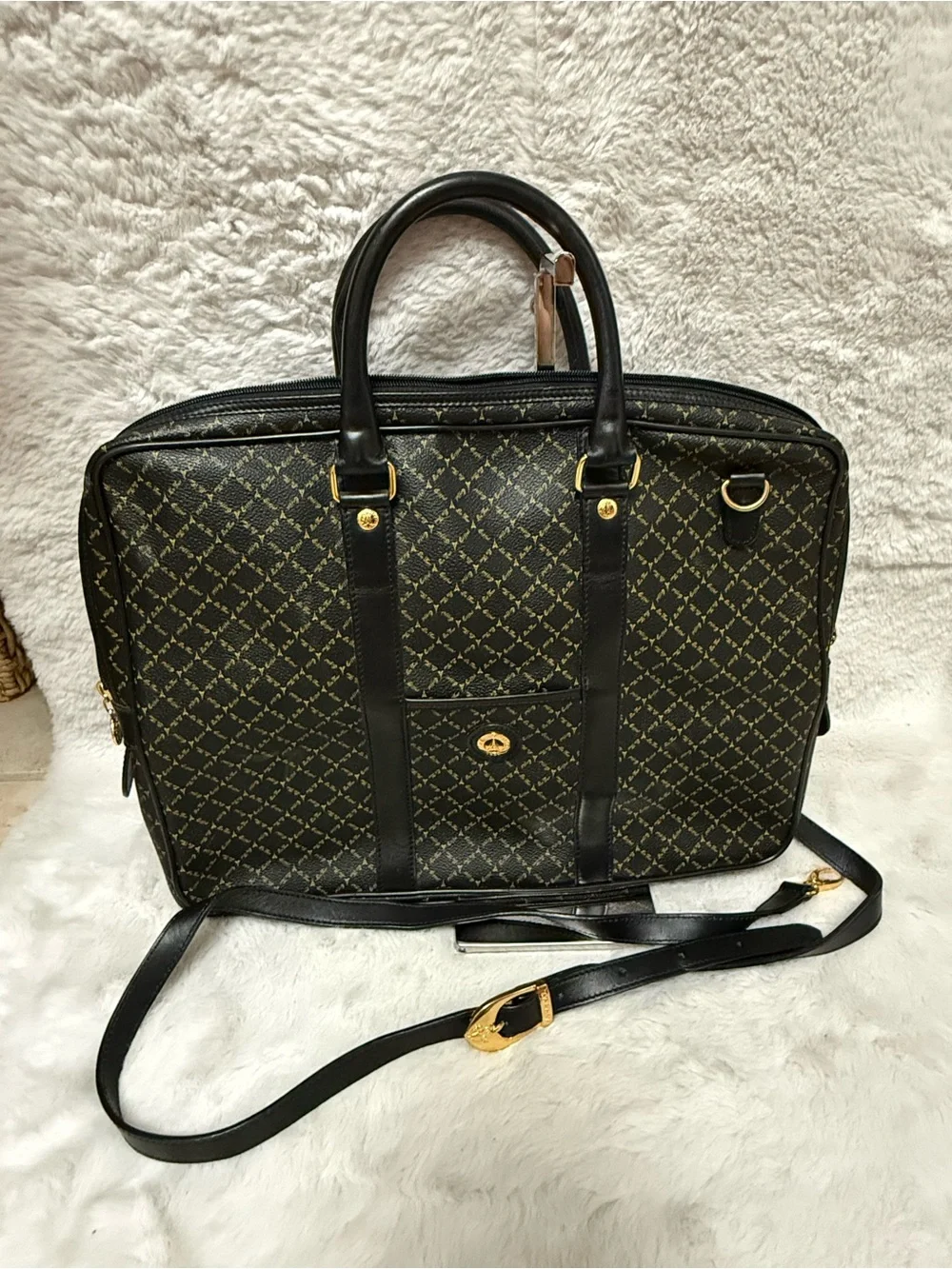 Vintage LaTour Eiffel Paris 1887 Monogram Briefcase/Laptop bag